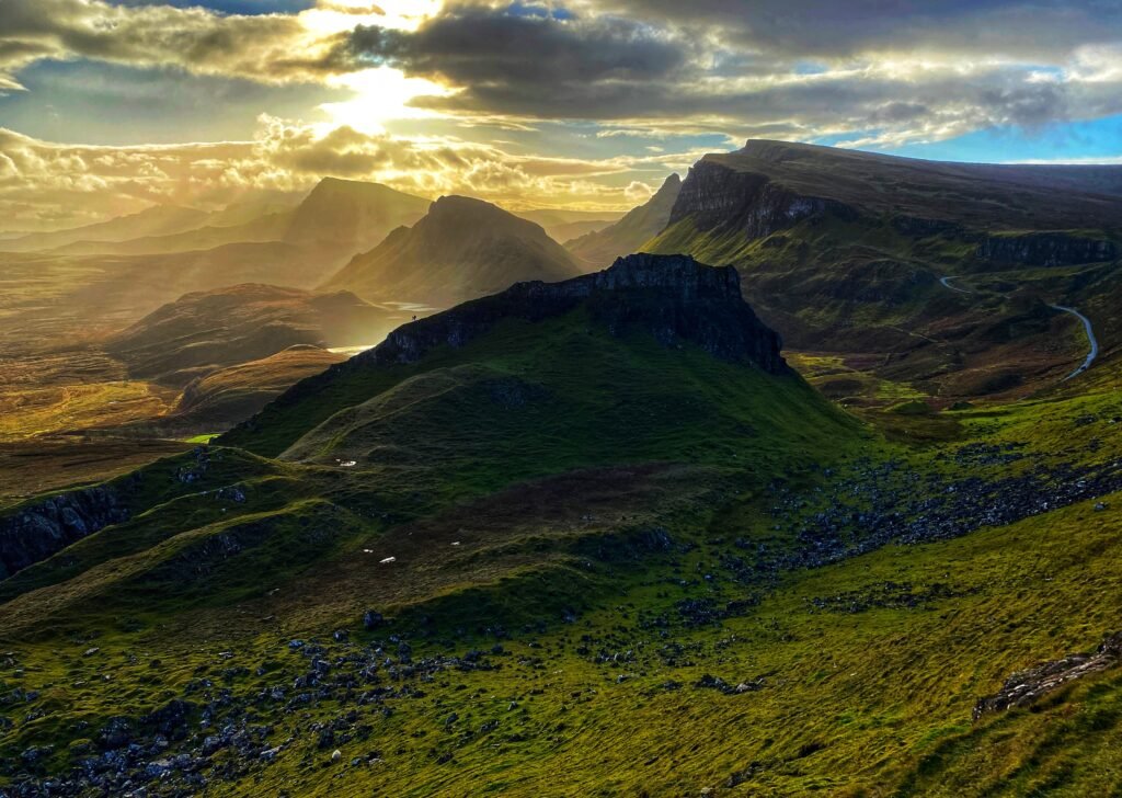 Artist on a hill in Scotland