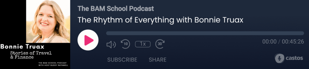 BAM School Interview Bonnie Truax interview cover for BAM School Podcast