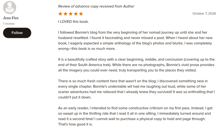 Early Reader Review from Goodreads